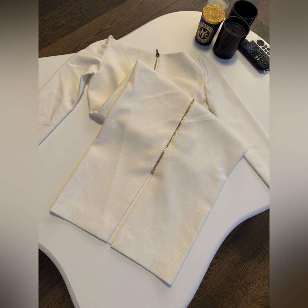 Roland Mouret Ivory Midi Dress - Picture 6 of 10